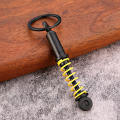 Metal Keychain Detailed Craftsmanship Spring Style Miniature Size Coilover Keyring Racing Design Automotive Themed Suspension Fob for Car Enthusiasts Motorsport Gifts Vehicle Accessory Lovers Key. 