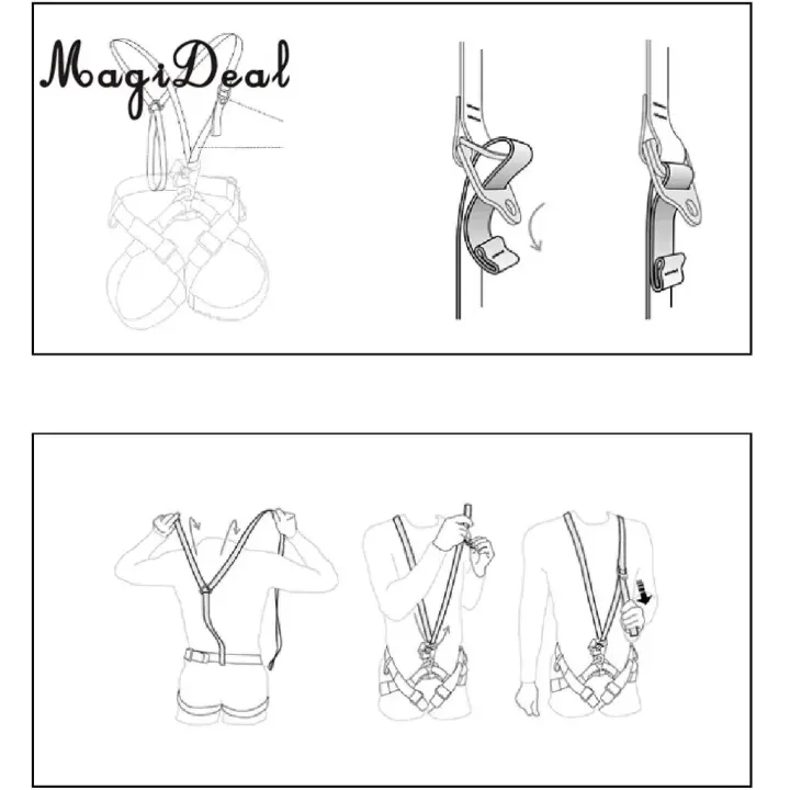 Rock%20Climbing%20Chest%20Ascender%20Shoulder%20Strap%20Adjustable%20Safety%20Harness%20Sling%20Tree%20Arborist%20Caving%20Mountaineering%20Equipment%20-%20Image%202