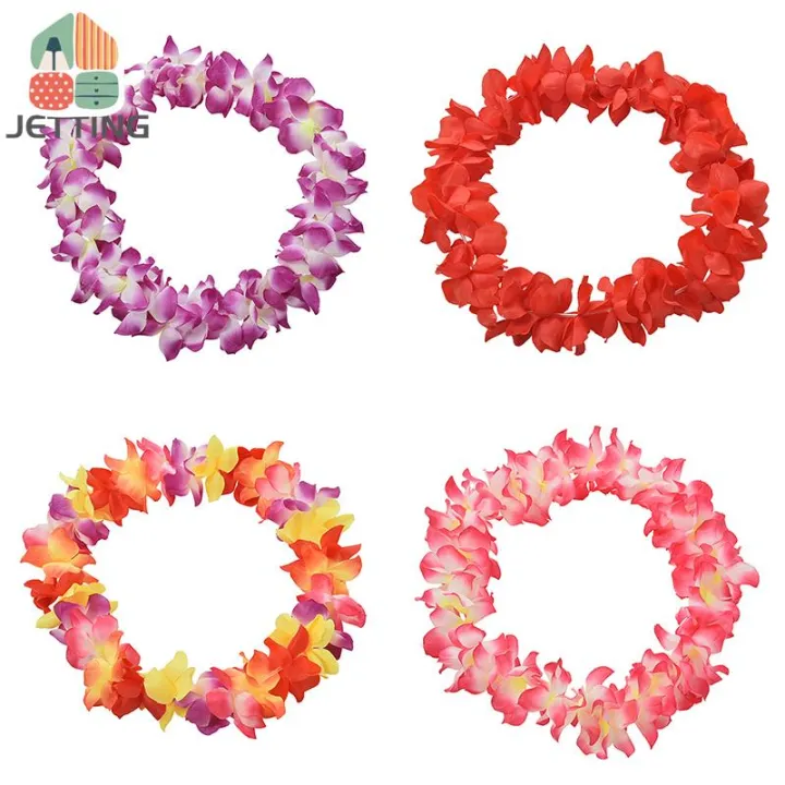 1pc%20Hawaiian%20Flower%20Leis%20Tropical%20Luau%20Beach%20Party%20Supplies%20Of%20Hula%20Garland%20Necklace%20Bracelet%20Headband%20Simulated%20Silk%20Flower%20-%20Image%206