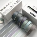 8pcs Solid Color Basic Decoration Tape Set Adhesive Tape Scrapbooking Sticker Label Japanese Masking Stationery. 