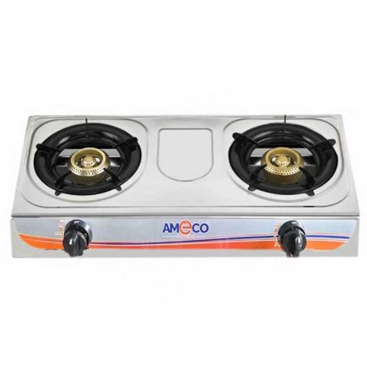 Double Gas Cooker Stainless Steel Cosmo Burner