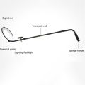 Under Vehicle Inspection Mirror - 12-Inch Diameter Security Mirror with Wheels and LED Light. 