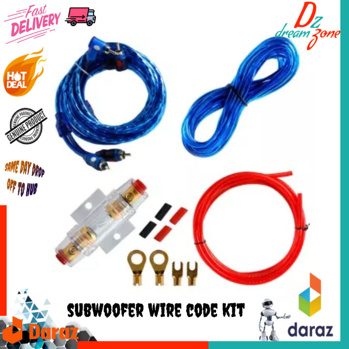 Sub Woofer Wire Code Kit full set amplifier