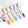 5 Colors Dual Tip Highlighter Pens Broad Chisel and Fine Tips Marker Pen for for School Students Office Home Supplies. 