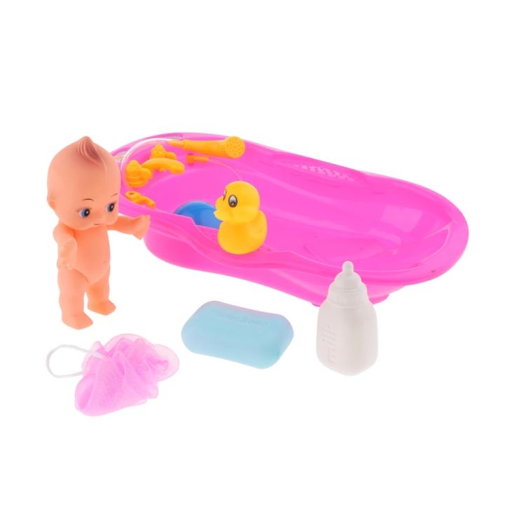 Baby%20Doll%20Bathtub%20and%20Accessories%20Set%20(6pcs)%20Pretend%20Play%20Bath%20Toys%20for%20Kids%20-%2015cm%20Baby%20Dolls%20with%20Accessories%20and%20Rubber%20Duck%20-%20Image%204