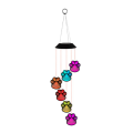 Solar LED Wind Chime Lamp Paws Print Solar Wind Chime Dog Pet Pawprint Solar IP65 Waterproof Hanging. 