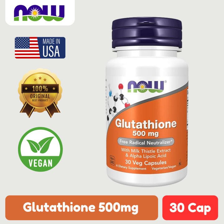 now foods glutathione 500 mg 30 veg capsules Now Foods Supplements, Glutathione 500