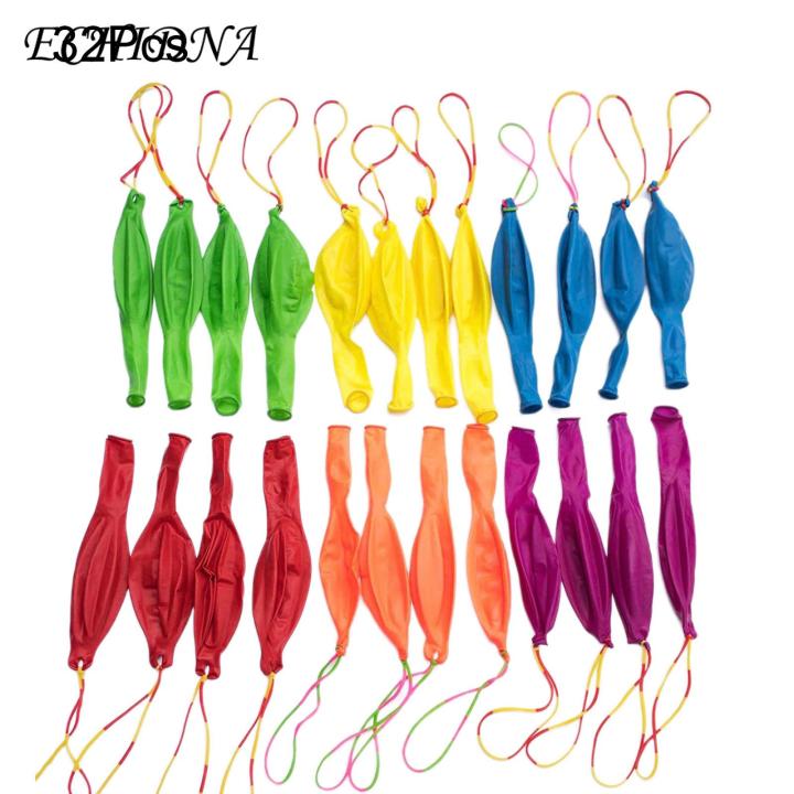Decorative Latex Balloon Set 32pcs Heavy Duty Latex Punching Balloons with Rubber Handle for Kids Birthday Party Wedding Decor Durable Party Balloons Latex Balloon Party Decorations