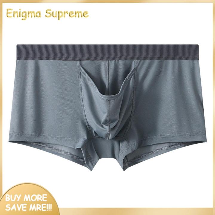 Enigma- Men Boxes Comfortable Men's Cotton Boxers with Elephant Nose Design Quick Dry High Elasticity Breathable Underwear for Men Men Boxer Briefs Good Breathability