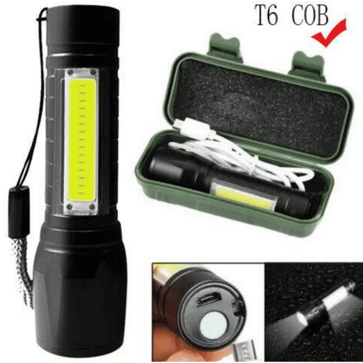 Flashlight Mini Powerful 2 Way LED USB Rechargeable Flash Light Torch Lamp