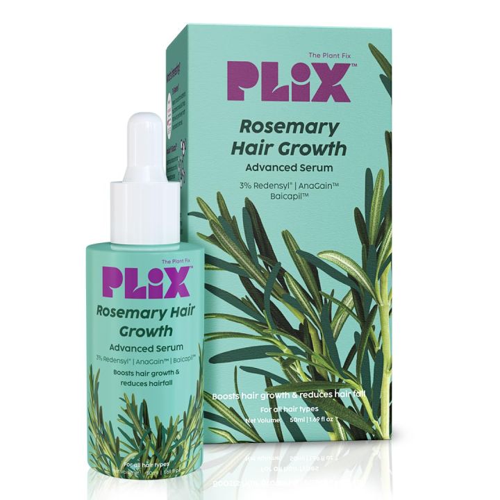 PLIX - THE PLANT FIX Rosemary Hair Growth Serum with 3% Redensyl, 4% AnaGain, 3% Baicapil, 50 ml (Pack of 1) | Stimulates Hair Growth, Increase Hair Density & Thickens Hair | For Men & Women FROM INDIA (SAM)