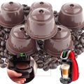 【BestGO】2Pcs Reusable Coffee Capsule Filter Cup For Dolce Gusto Models Refillable Caps Filter Baskets Pod Soft Taste Sweet. 
