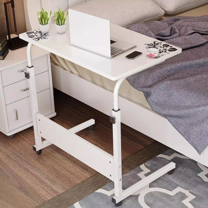 White%20Adjustable%20Portable%20Table-Mate%20II%20Tray%20Holder%20Large%20Folding%20Adjusting%20Convenient%20Move%20Moveable%20Table%20for%20Laptop%20Breakfast%20Food%20Cup%20Plate%20Paper%20Documents%20TV%20Television%20Electric%20Devices%20Work%20from%20Home%20Office%20Hospital%20Room%20Bed%20Kitchen%20Living%20Lifestyle%20-%20Image%2010