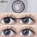 Xujiguanghui ZEBF--UYAAI 1 Pair Purple Lenses for Eyes Color Contacts Anime Colored Lens Violet Pupils for Woman Y2K Lenses for Natural Eyes. 