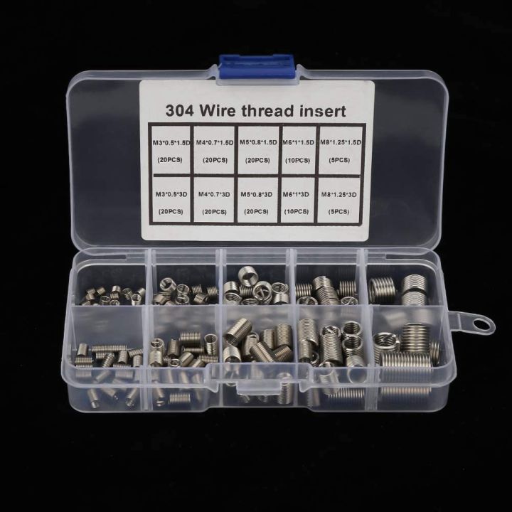150Pcs%20Thread%20Repair%20Inserts%20M3%20M4%20M5%20M6%20M8%20Stainless%20Steel%20Heli%20Coil%20Thread%20Repair%20Insert%20Wire%20Thread%20Insert%20Assortment%20-%20Image%206