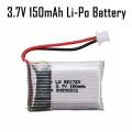 3.7V 150mAh 30C Li-Po Battery Mini Rechargeable Lithium Polymer LiPo Battery for RC Airplane Toy Arduino Electronics. 