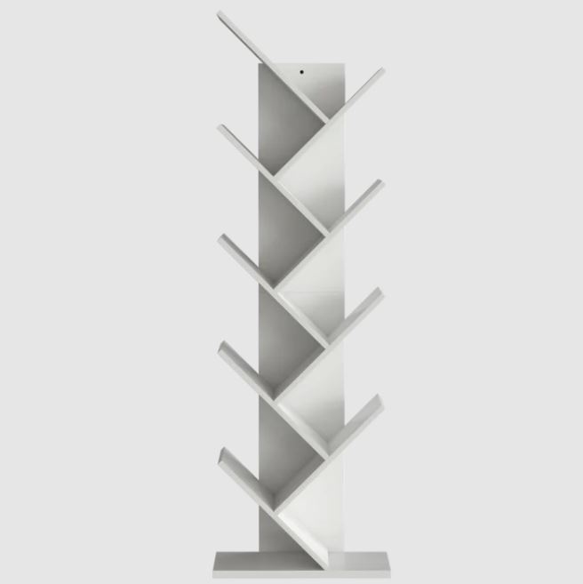 Standard Bookcase tree Shape Wall Side Fixture Book Stand For Home Decor, Office, library, Entryway, waiting area