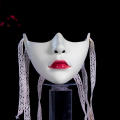 Lightweight Half Face Cyber Punk Beauty Unique Masquerade Adjustable Mechanical Half Face Wings for Halloween Party Cosplay. 