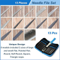 13Pcs Small File Kit Metal Diamond Needle File Kit File Tool Set for Precision Metal File Work Wooden Jewelry Model DIY. 