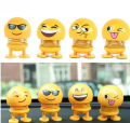 hake Head Cute Cartoon Bubblehead Doll Toy, Smiling Face Spring Bouncing Doll Car Smiley Doll Cute Emoji Bobble 1Pcs. 