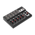 10 Channel Mixing Console Audios Mixer Sound Mixing Board W/ 2 Main Volume Knobs. 