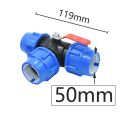 20/25/32/40/50mm Plastic Water Quick Valve PE 3-Way Fast Connection Pvc Valves Accessories 1pcs. 
