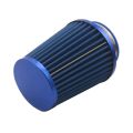 【Red】 Universal Car Air Filter 76mm 3 Inch H:90mm High Car Cold Air Filter Aluminum Non-woven Fabric Rustproof. 