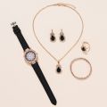 Fashionable Women's Wristwatch Bracelet - New 5pcs Set Rhinestone Watches Luxury Women Square Dial Simple Wrist Watches. 