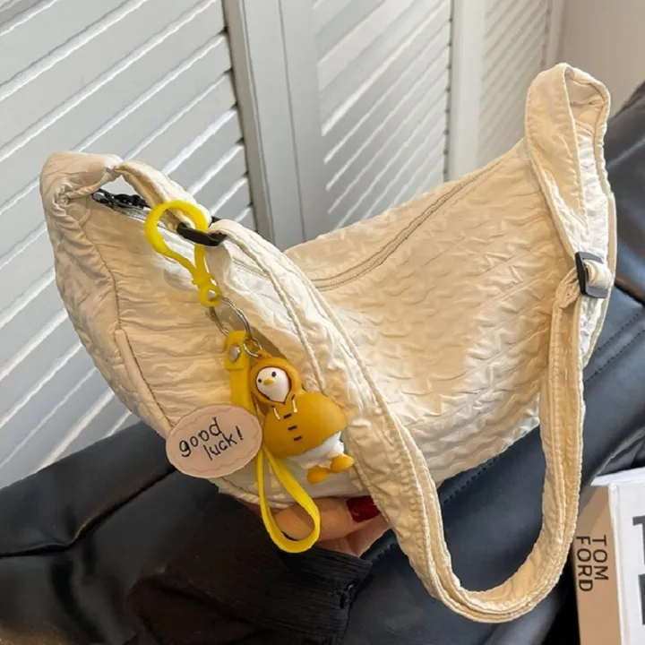 Nylon%20Chest%20Bag%202024%20Collection%20Casual%20Crossbody%20Bag%20Half%20Moon%20Women's%20Hobo%20Bag%20for%20Travel%20Shopping%20Urban%20Lifestyle%20Trendy%20Accessory%20Daily%20Carry%20-%20Image%204