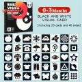 Infants Visual Stimulation Cards High Contrast Flash Cards for Newborns Visual Stimulation Brain Development for 0-3 Months Infants Black White Cards for Sensory Development Baby Black White Cards. 