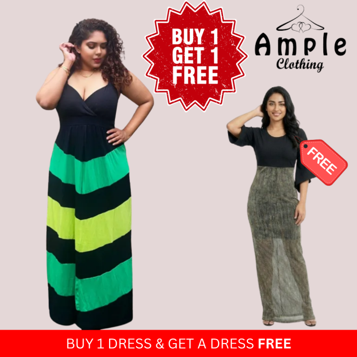 Ample Halter Neck Dress - Buy 1 Get 1 Free Dress
