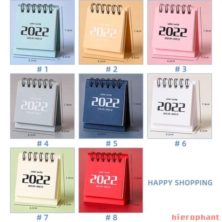 Creative Mini 2022 Calendar Portable Cute Desktop Small Desk Calendar Decoration Time Schedule