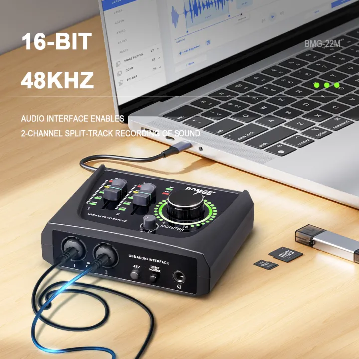 BOMGE%20mini%202%20Channel%20USB%20Audio%20Interface%20for%20Recording,%20Streaming%20and%20Podcasting,%20with%20XLR/48V%20Phantom%20Power%20,Studio%20Quality%20Audio%20Interface%20for%20Guitarist,%20Vocalist,%20Podcaster%20or%20Producer%20-%20Image%204