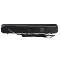 ELEGIANT Mini Wired Soundbar Stereo USB Powered Computer Speakers LED Light Volume Control With Mic for TV PC Tablets Desktop Projector. 