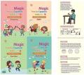 Kids Magic Writing Book Set - 4 Pack Magical Copybooks with Three-Dimensional Groove Design,Reusable Handwriting Practice Copybook，Cursive writing workbook for age 3-8. 