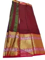 big pattu border with plain saree. 