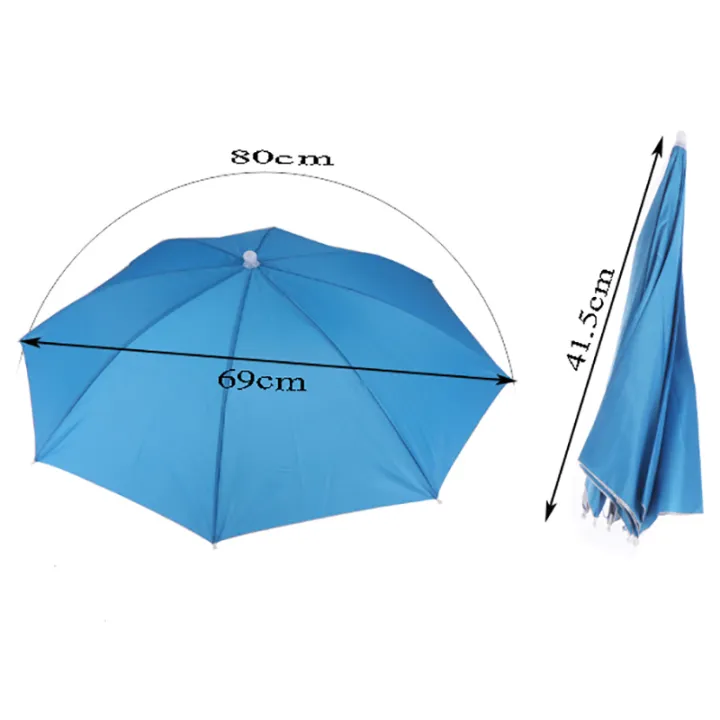 1pc%20Foldable%20Umbrella%20Hat%20Fishing%20Hiking%20Camping%20Beach%20Headwear%20Sun%20Cap%20Head%20Hat%20-%20Image%203
