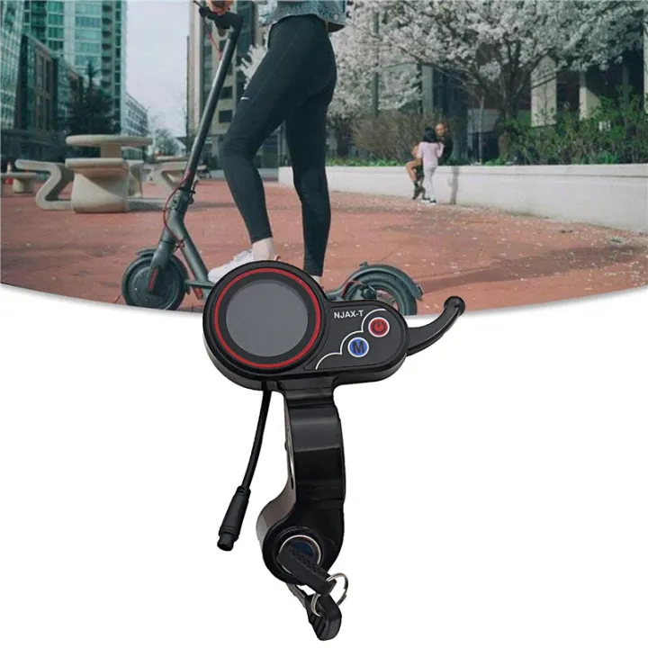 1%20Piece%20Throttle%20LCD%20Display%20Meter%20with%20Key%20Switch%20Lock%20Speed%20Adjustable%20Accelerator%20Black%206%20Pin%20Electric%20Scooter%20Dashboard%20for%20NJAX-T%20-%20Image%202