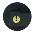 Door Handle Door Handle Lock Square Channel Privacy Mask Interior Bedroom Room Bathroom Three Bar Spherical Lock Black. 