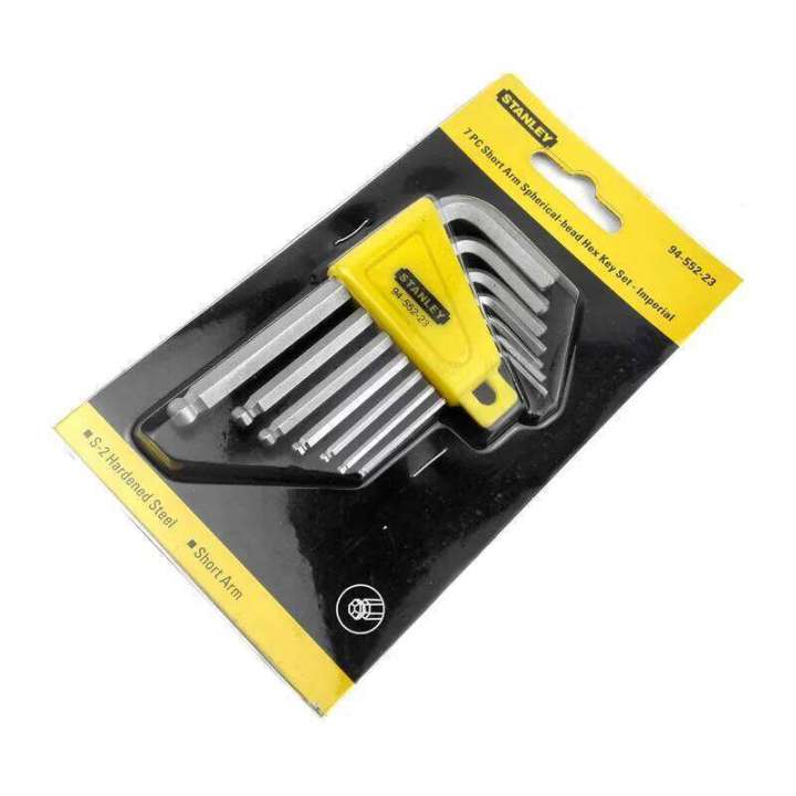 Stanley%207Pcs/Set%20Imperial%20Hex%20Set%20Wrenches%20Allen%20Key%20Complete%20Kit%20Inches%201/16%205/16%203/32%201/8%205/32%203/16%201/4%20American%20Brand%20-%20Image%204