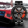 【Miga Plaza】Watches Men Wristwatch Clock Men's Wheel Rim Hub Watch Custom Design Sport Car Creative Men Wrist Watch. 