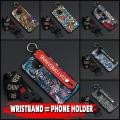 Durable personality Phone Case For One Plus 7T/1+7T Wristband Anti-dust Anti-knock Silicone Kickstand Phone Holder ring. 