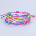 Bohemian Bracelet Fashion Accessory 3pcs Set Adjustable Wax Thread Bracelet Surf Style Sequin Detail Braided Anklet for Beachwear Surfing Accessory Teen Girls Jewelry Gift Vacation Fashion. 