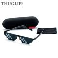 Thug Life Sunglasses 8 Bit Pixel Eyeglasses Deal With It Funny Glasses Men With Box And Cloth. 