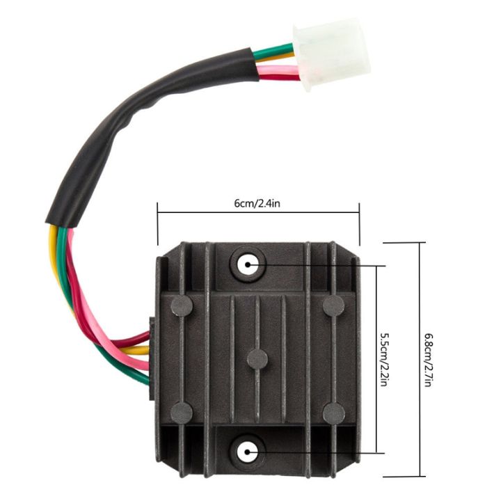 BRADOO-%20Universal%204%20Wire%20Full%20Wave%20Black%20Motorcycle%20Regulator%20Rectifier%2012V%20DC%20Bike%20Quad%20-%20Image%205