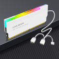 5V-3PIN ARGB DDR Memory RAM Cooler Aura Sync Heat Spreader Cooler with Thermal Silicone Pad for Desktop Computer PC Memory. 