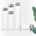 Portable Sample Jars Decorative Glass Vials Mini Glass Bottles Empty Storage Vials Aluminium Cap Containers. 