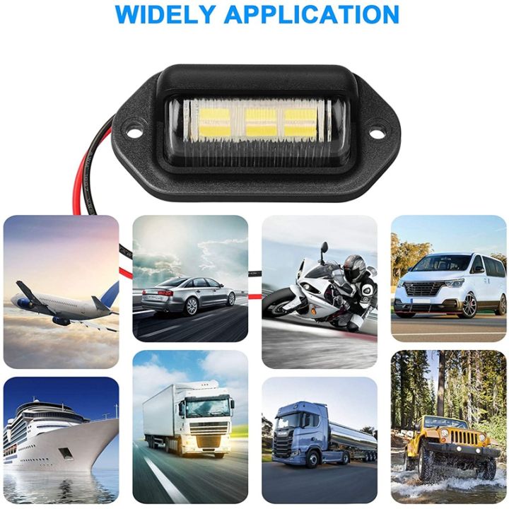 2Pcs%2012V%20LED%20Number%20License%20Plate%20Light%20for%20Car%20Boats%20Motorcycle%20Automotive%20Aircraft%20RV%20Truck%20Trailer%20Exterior%20Lamps%20-%20Image%205