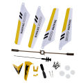 Syma Full Set Replacement Parts for Syma S107 RC Helicopter, Main Blades, Main Shaft,Tail Decorations, Tail Props, Balance Bar, Gear Set,Connect Buckle-Yellow Set-. 