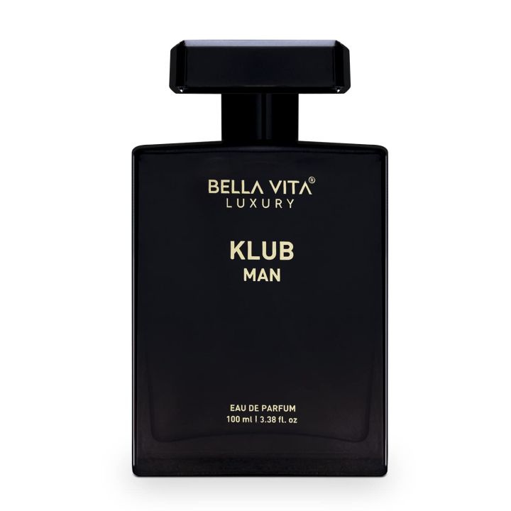 Bella Vita Luxury KLUB Man Eau De Parfum Perfume for Men with Lemon, Rose and Vanilla|Musky and Spicy Long Lasting Premium EDP Fragrance Scent, 100Ml NUZ